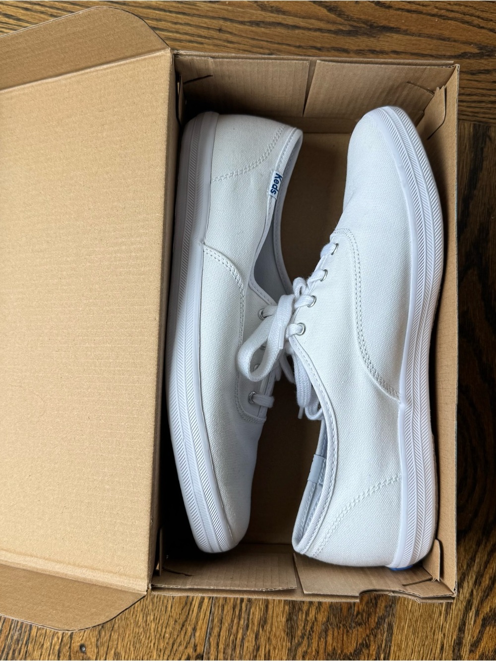 Keds Champion White Canvas Classic Lace Up Sneakers 8.5 W In Box - Picture 8 of 9
